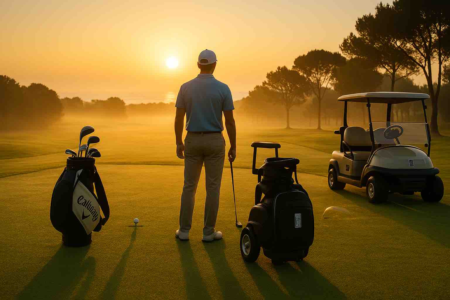 Morning golfing in Mallorca