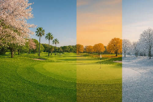 Seasonal view on the Golf courses of Mallorca