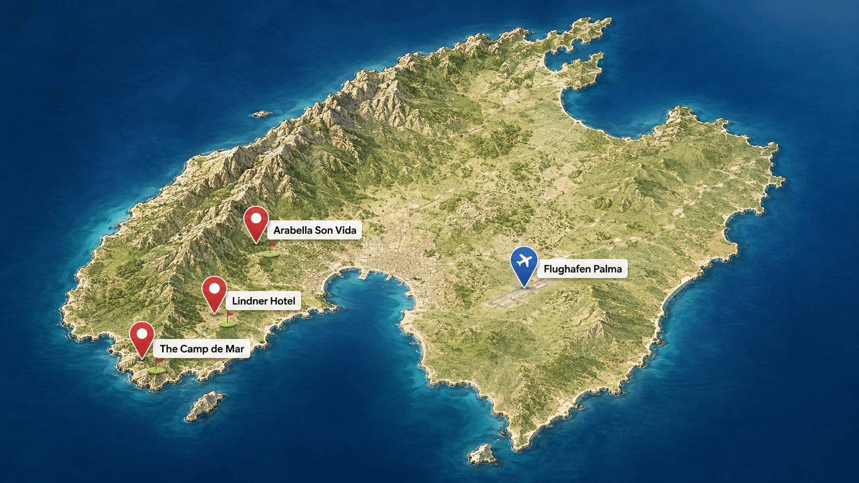 Mallorca Golf Hotel Map