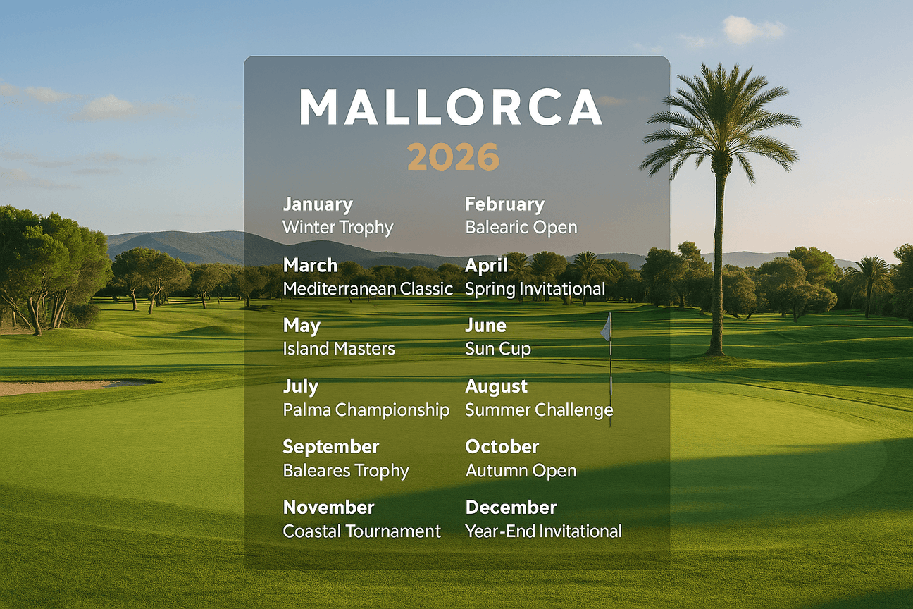Turnierkalender für Golfturniere auf Mallorca 2026 und 2027