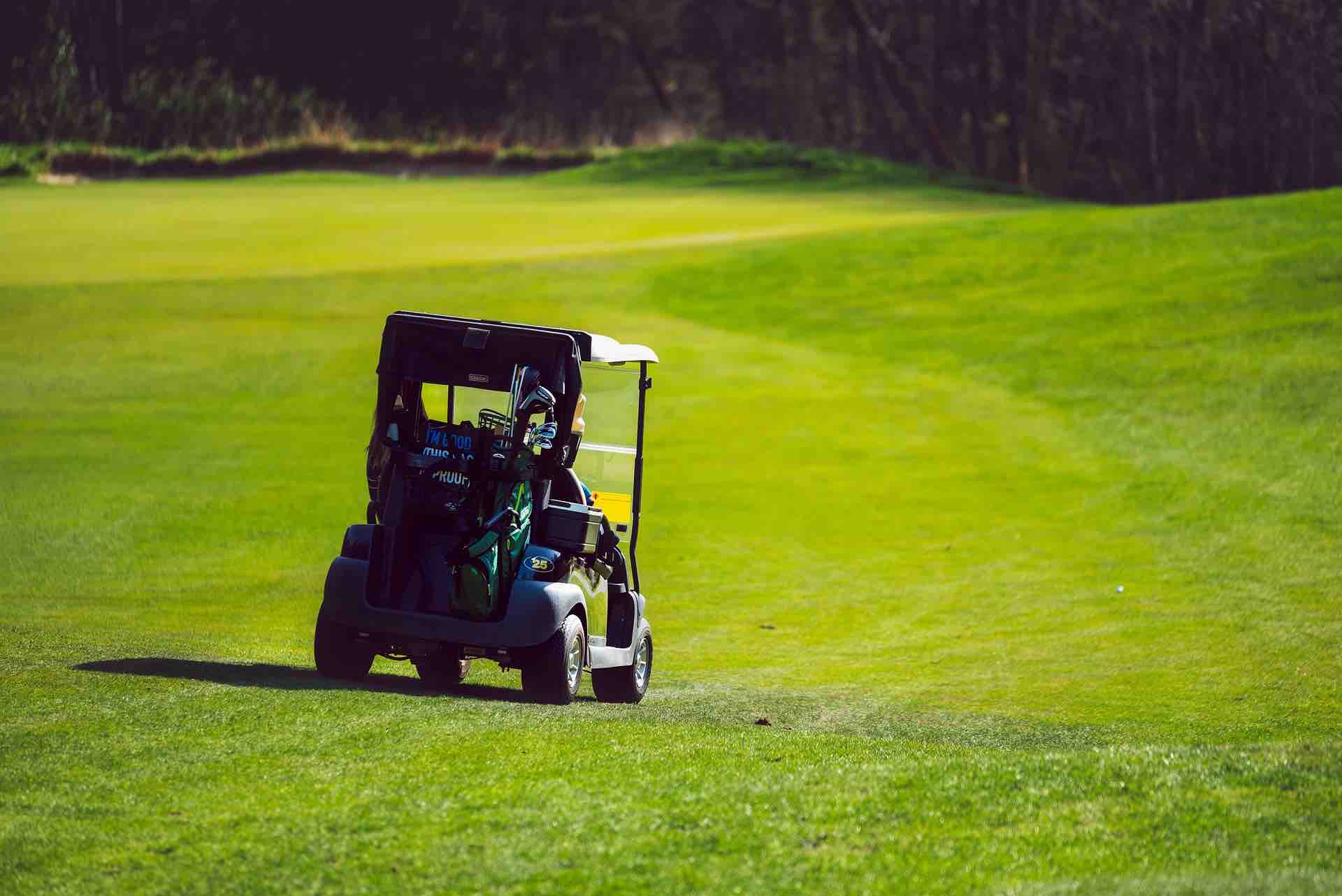 Golf cart on the best golf course Mallorca
