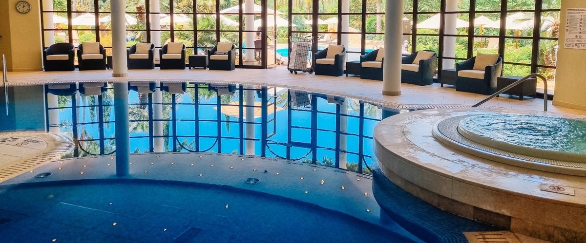 Indoor pool in the spa area of Sheraton Mallorca Arabella Golf Hotel