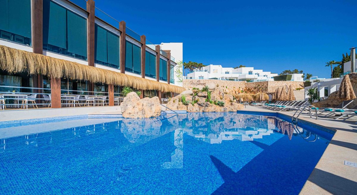 Pool with a rock feature at MarSenses Ferrera Blanca Hotel, Mallorca