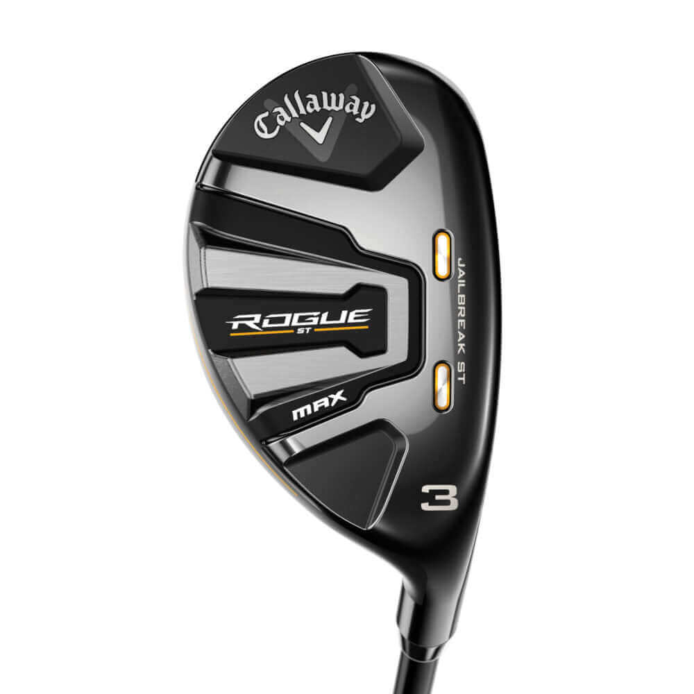 Callaway Rogue 2026 men's graphite golf driver for right-handed players, featuring a sleek black club head and shaft.