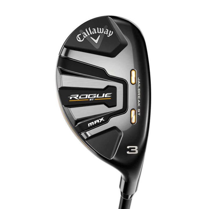 Callaway Rogue 2026 men's graphite golf driver for right-handed players, featuring a sleek black club head and shaft.