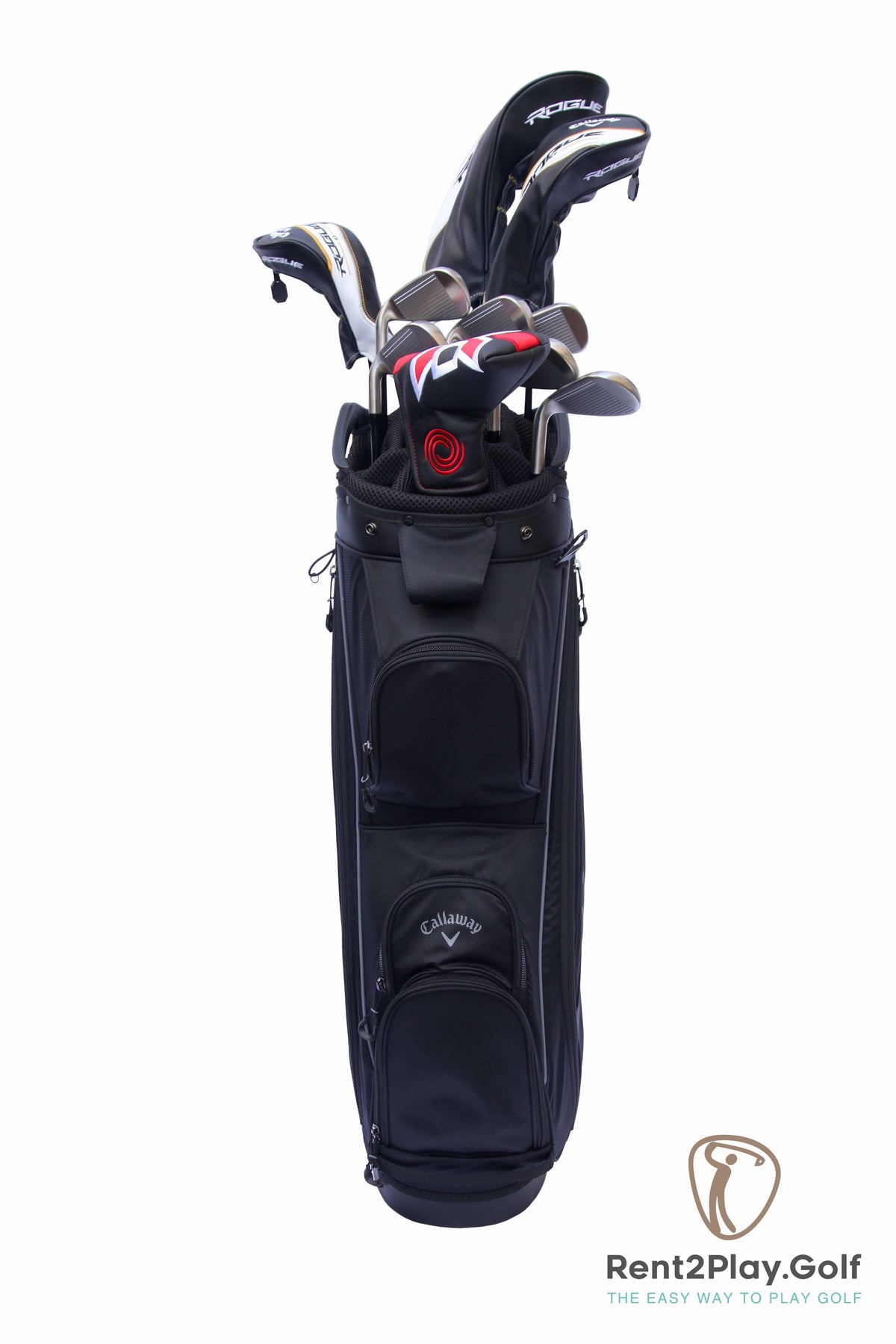 Callaway Rogue men's right-handed graphite golf club, showing the clubhead with branding and a sleek design.
