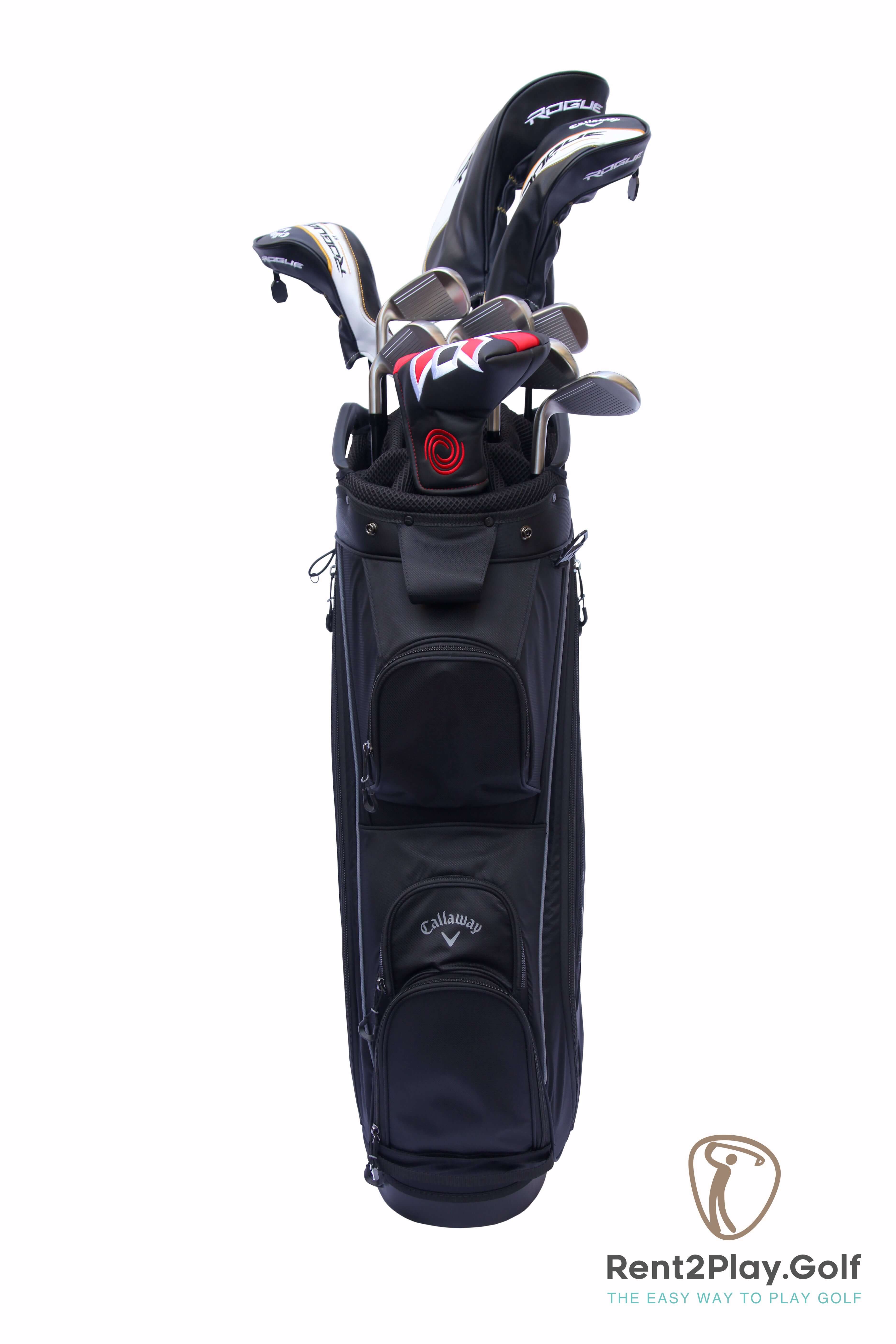 Callaway Rogue men's right-handed graphite golf club, showing the clubhead with branding and a sleek design.