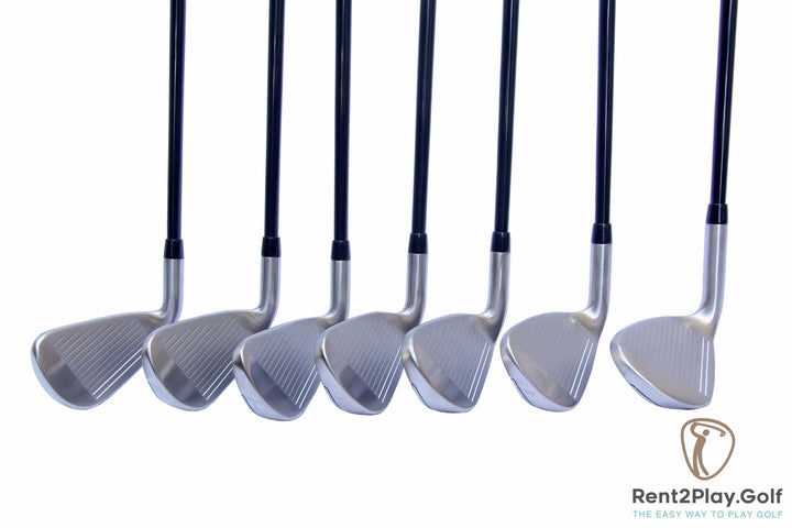 Callaway Rogue men's right-handed graphite golf club with sleek black finish and custom grip, designed for powerful swings.