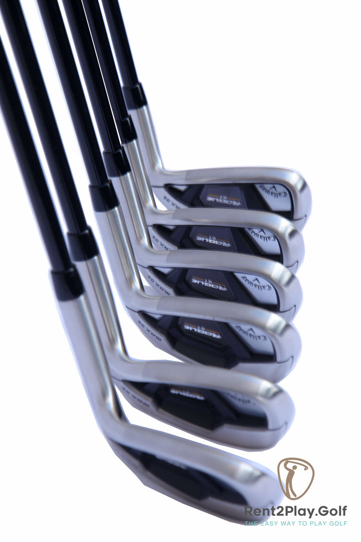 Callaway Rogue women's right-handed golf club with graphite shaft, shown in a close-up shot.
