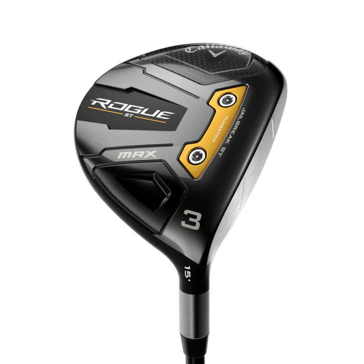 Callaway Rogue men's right-handed golf club with graphite shaft, showing the club head and branding.