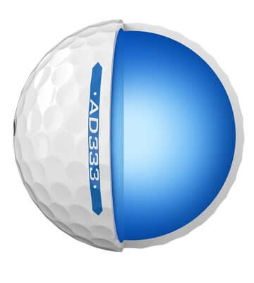 Set of 12 Srixon AD333 golf balls with white covers, designed for distance and control on the golf course.
