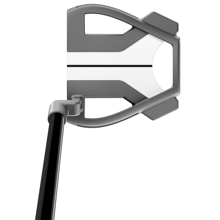 TaylorMade Qi35 men's right-handed golf club with graphite shaft, showing the club head and shaft details.